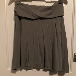 TWO Fossil foldover skirts — gray & burgundy